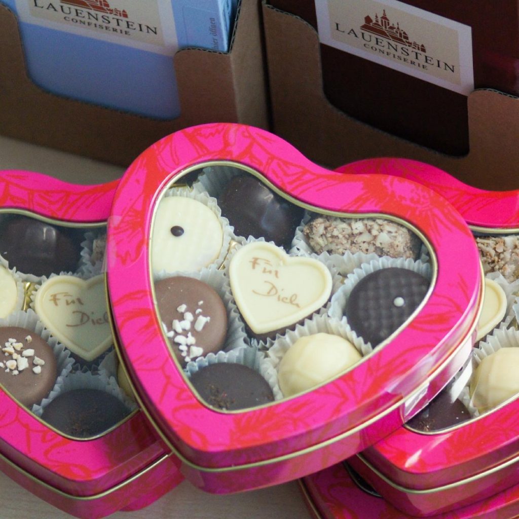 Valentinstags-Pralinen